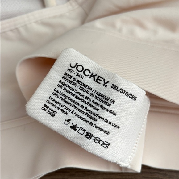 Jockey Women’s Plus Bra Lot 7514 Beige/Blush Forever Fit Wireless 3XL (2 Bras) - Picture 13 of 15
